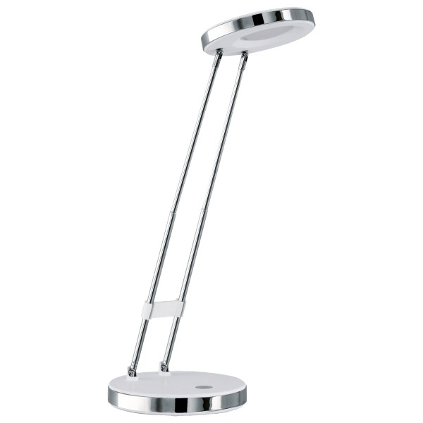 Lampa de birou GEXO 93077 EGLO, LED 3W 220lm 3000K, Ø125mm, Crom, Alb - 1
