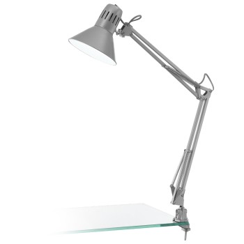 Lampa de birou FIRMO 90874 EGLO, E27 1X40W, Otel, Plastic, Argintiu Lucios - 1