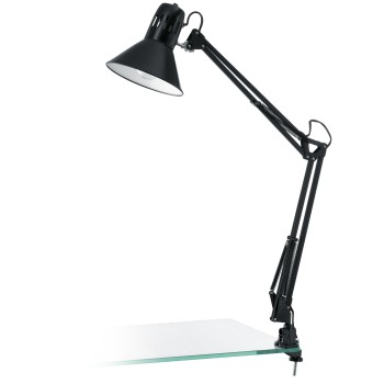 Lampa de birou FIRMO 90873 EGLO, E27 1X40W, Otel, Plastic, Negru Lucios - 1