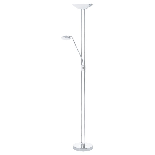 Lampa de podea BAYA LED 93875 EGLO, LED 25W 2440lm 3000K,Otel Crom, Sticlă satinată Alb - 1