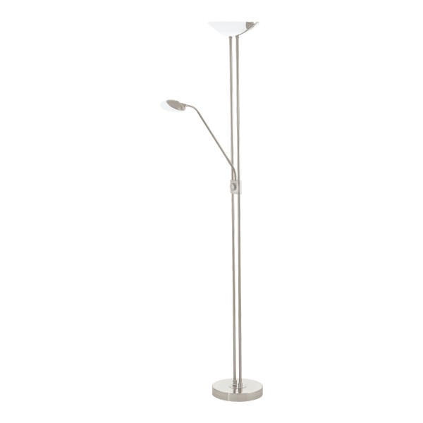 Lampa de podea BAYA LED 93874 EGLO, LED 25W 2440lm 3000K,Otel Nichel, Sticlă satinată Alb - 1