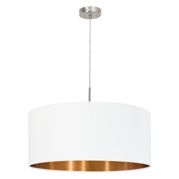 Pendul PASTERI 95045 EGLO, E27 1X60W, Ø530mm, Alb, Cupru - 1
