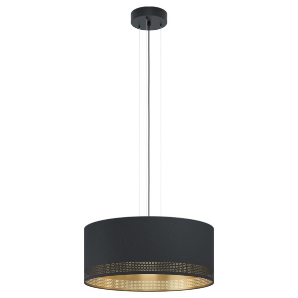 Pendul ESTEPERRA 99274 EGLO, E27 3X40W, Ø530mm, Negru, Auriu - 1