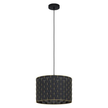 Pendul MARASALES 99524 EGLO, E27 1x40W, Otel, Negru, Tesatura, Negru, Alama - 1