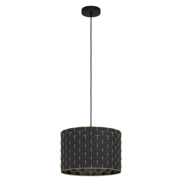 Pendul MARASALES 99524 EGLO, E27 1x40W, Otel, Negru, Tesatura, Negru, Alama - 1