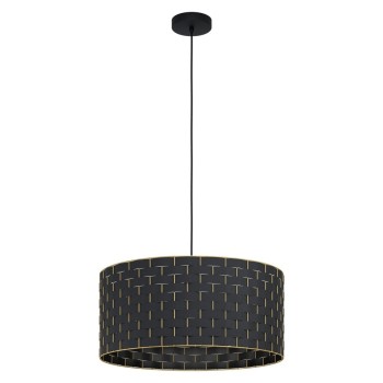 Pendul MARASALES 99525 EGLO , E27 1x40W, Otel, Negru, Tesatura, Negru, Alama - 1