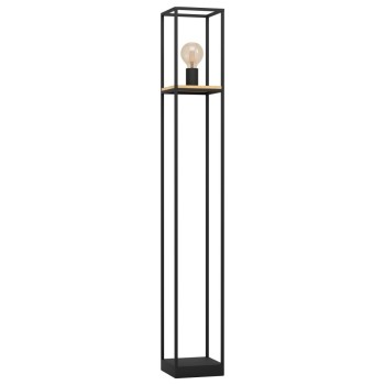 Lampadar LIBERTAD 99798 EGLO, E27 40W, Otel, Lemn, Negru, Maro - 1