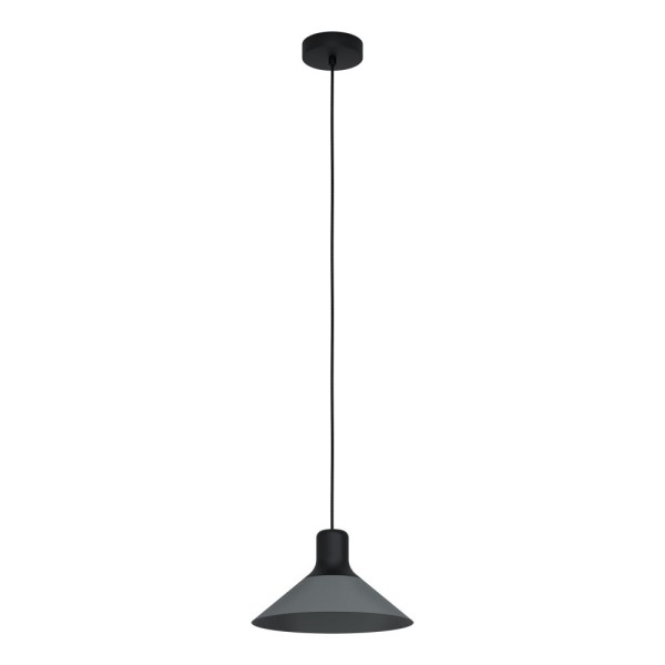 Pendul ABREOSA 99511 EGLO, E27 1x28W, Otel, Negru, Gri - 1