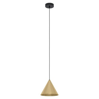 Pendul  NARICES 99591 EGLO, E27 1x40W, Otel, Negru, Otel, Alama periata, Auriu - 1