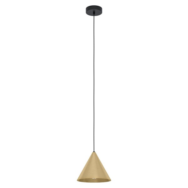 Pendul  NARICES 99591 EGLO, E27 1x40W, Otel, Negru, Otel, Alama periata, Auriu - 1