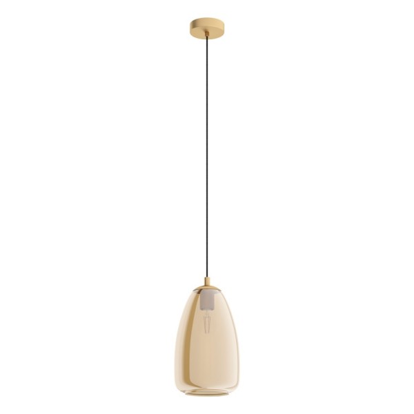 Pendul ALOBRASE 98648 EGLO, E27 1X40W, Ø200mm, Chihlimbar - 1