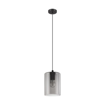 Pendul CADAQUES 1 98585 EGLO, E27 1X40W, Ø160mm, Negru Transparent - 1