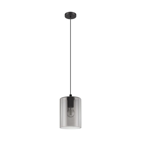 Pendul CADAQUES 1 98585 EGLO, E27 1X40W, Ø160mm, Negru Transparent - 1