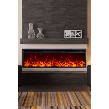 Semineu electric incorporabil ArtFlame TANZANIA LUX, 1355 x 440 x 390 mm, negru, cu telecomanda - 1
