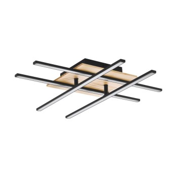 Plafoniera MARINELLO 1 99793 EGLO, LED 4X5,25W, 2960lm, 3000K, Negru, Lemn - 1