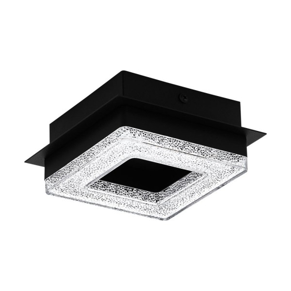 Plafoniera FRADELO 1 99324 EGLO, LED 1X3.2W, 400lm, 3000K, Negru, Transparent - 1
