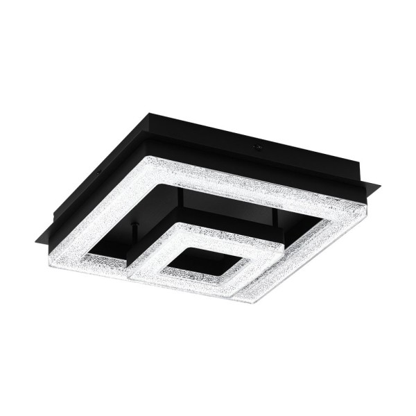 Plafoniera FRADELO 1 99327 EGLO, LED 4X2W, 920lm, 3000K, Cristal, Negru, Transparent - 1