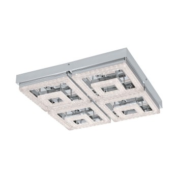 Plafoniera FRADELO 95661 EGLO, LED 46.5W, 5500lm, 3000K, Cristal, Crom, Transparent - 1