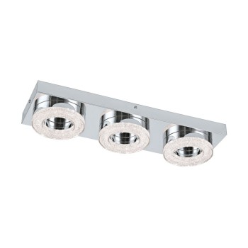Plafoniera FRADELO 95663 EGLO, LED 3X3.5W, 1200lm, 3000K, Cristal, Crom, Transparent - 1