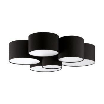 Plafoniera PASTORE 2 99509 EGLO, E27 6X40W, Negru, Alb - 1
