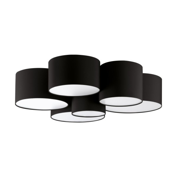 Plafoniera PASTORE 2 99509 EGLO, E27 6X40W, Negru, Alb - 1