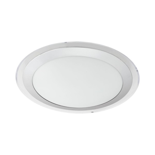 Plafoniera COMPETA 1 95677 EGLO, LED 15.6W, 1900lm, 3000K, Ø335mm, Otel, Transparent, Argintiu, Alb - 1