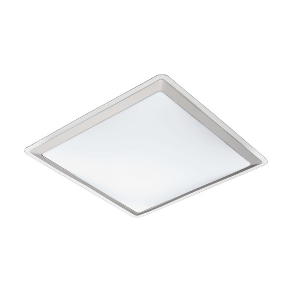 Plafoniera COMPETA 1 95681 EGLO, LED 21W, 2400lm, 3000K, Otel, Argintiu, Alb, Transparent - 1