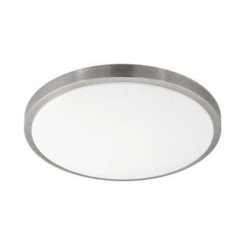 Plafoniera COMPETA 1 96034 EGLO, LED 20W, 2400lm, 3000K, Ø430mm, Otel, Nichel Mat, Alb - 1