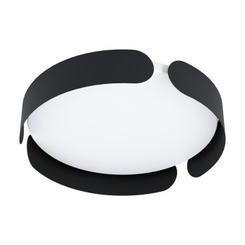 Plafoniera VALCASOTTO 99621 EGLO, LED 21.6W, 2500lm, 3000K, Otel, Negru, Plastic, Alb - 1