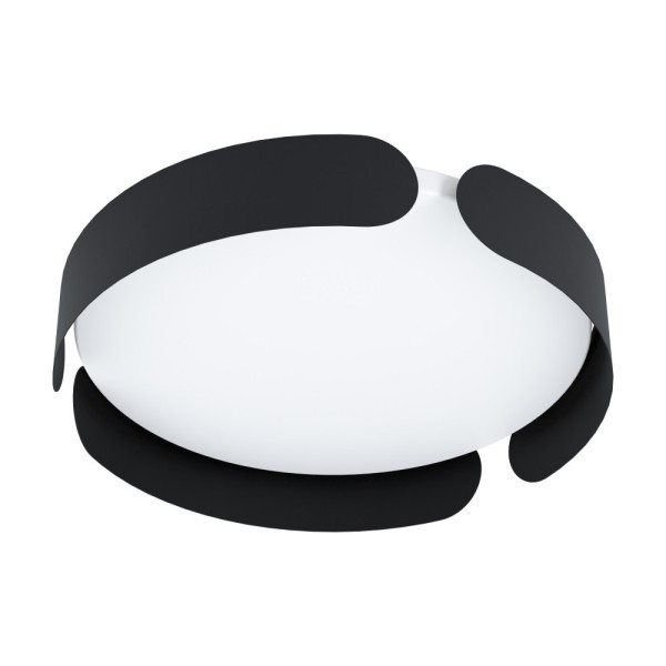 Plafoniera VALCASOTTO 99621 EGLO, LED 21.6W, 2500lm, 3000K, Otel, Negru, Plastic, Alb - 1