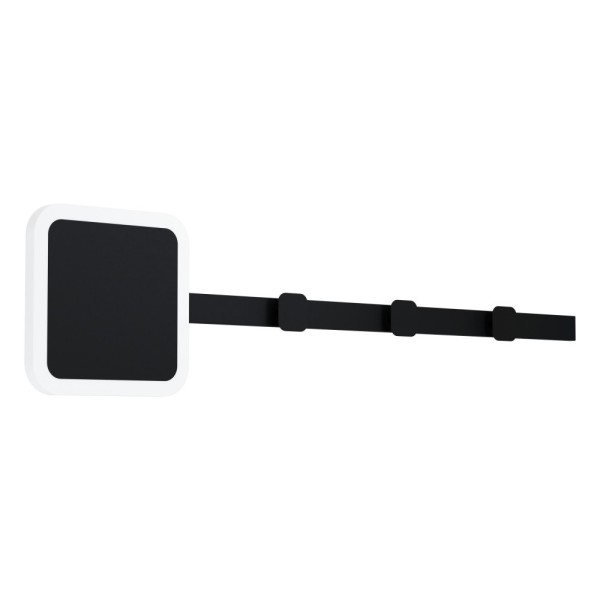 Aplica CARTIGNANO 99595 EGLO, LED 7.8W, 900lm, 3000K, Otel, Negru, Plastic, Alb - 1