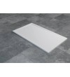 Cadita dus SanSwiss LIVADA W20AS8012004, asimetrica 80x120cm, marmura sintetica, alb