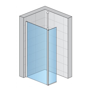 Cabina de dus SanSwiss FUN FUD212005007, 120x40xH200cm, profil crom, sticla securizata 6mm - 1
