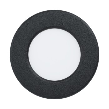 Spot incastrat baie FUEVA 5 99211 EGLO, LED 2.7W, 330lm, 3000K, IP44, Ø86mm, Negru - 1