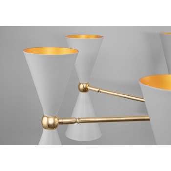 Lustra MAYTONI Vesper MOD108PL-14WG, D91, E14, 14x40W, alb-gold - 1