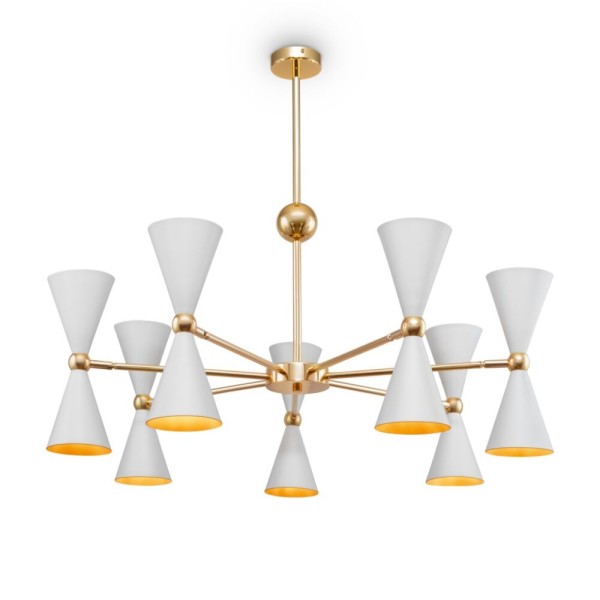 Lustra MAYTONI Vesper MOD108PL-14WG, D91, E14, 14x40W, alb-gold - 1