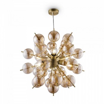 Pendul MAYTONI Bolla MOD133PL-06BS, E27 6X60W, Chihlimbar - 1
