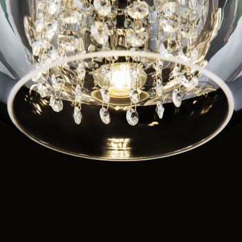 Pendul MAYTONI Fermi P140-PL-170-1-G, E27 1X60W, Auriu, Transparent - 1