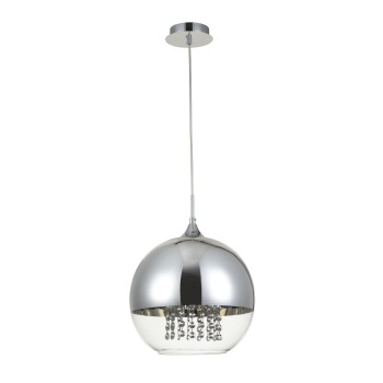 Pendul MAYTONI Fermi P140-PL-170-1-N, E27 1X60W, Argintiu, Transparent - 1