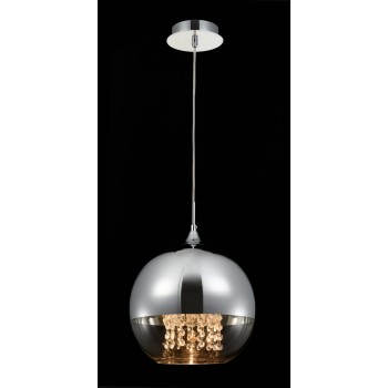 Pendul MAYTONI Fermi P140-PL-170-1-N, E27 1X60W, Argintiu, Transparent - 1