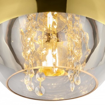 Pendul MAYTONI Fermi P140-PL-110-1-G, E27 1X60W, Auriu, Transparent - 1
