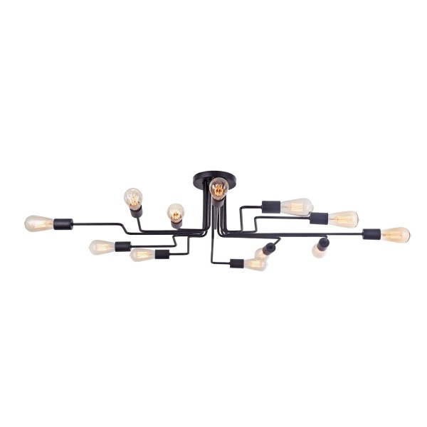 Plafoniera MAYTONI Gilbert T532CL-12B, E27 12X60W, Negru - 1