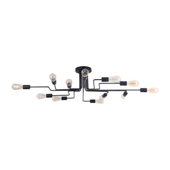 Plafoniera MAYTONI Gilbert T532CL-12B, E27 12X60W, Negru - 1