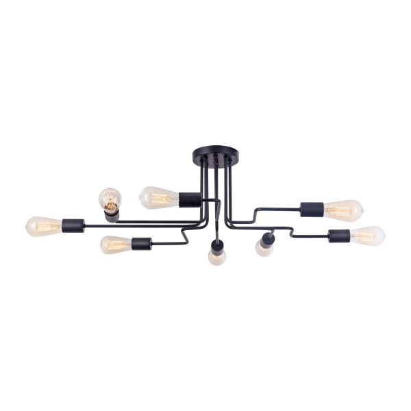 Plafoniera MAYTONI Gilbert T532CL-08B, E27 8X60W, Negru - 1