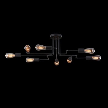 Plafoniera MAYTONI Gilbert T532CL-08B, E27 8X60W, Negru - 1