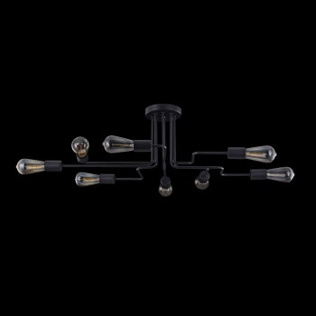 Plafoniera MAYTONI Gilbert T532CL-08B, E27 8X60W, Negru - 1