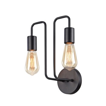 Aplica perete MAYTONI Gilbert T532WL-02B, E27 2X60W, Negru - 1