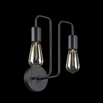 Aplica perete MAYTONI Gilbert T532WL-02B, E27 2X60W, Negru - 1
