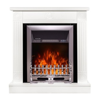 Semineu electric cu mobilier ArtFlame GALILEO silver & DONALD, 820 x 865 x 250 mm, alb - 1