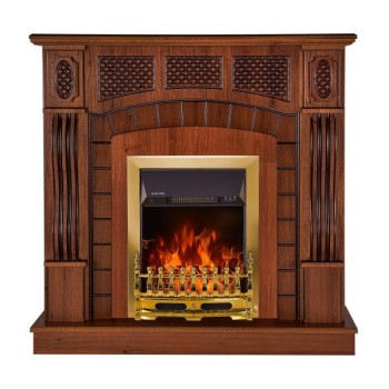 Semineu electric cu mobilier ArtFlame GALILEO gold & AMSTERDAM, 1150 x 1100 x 300 mm, nuc - 1
